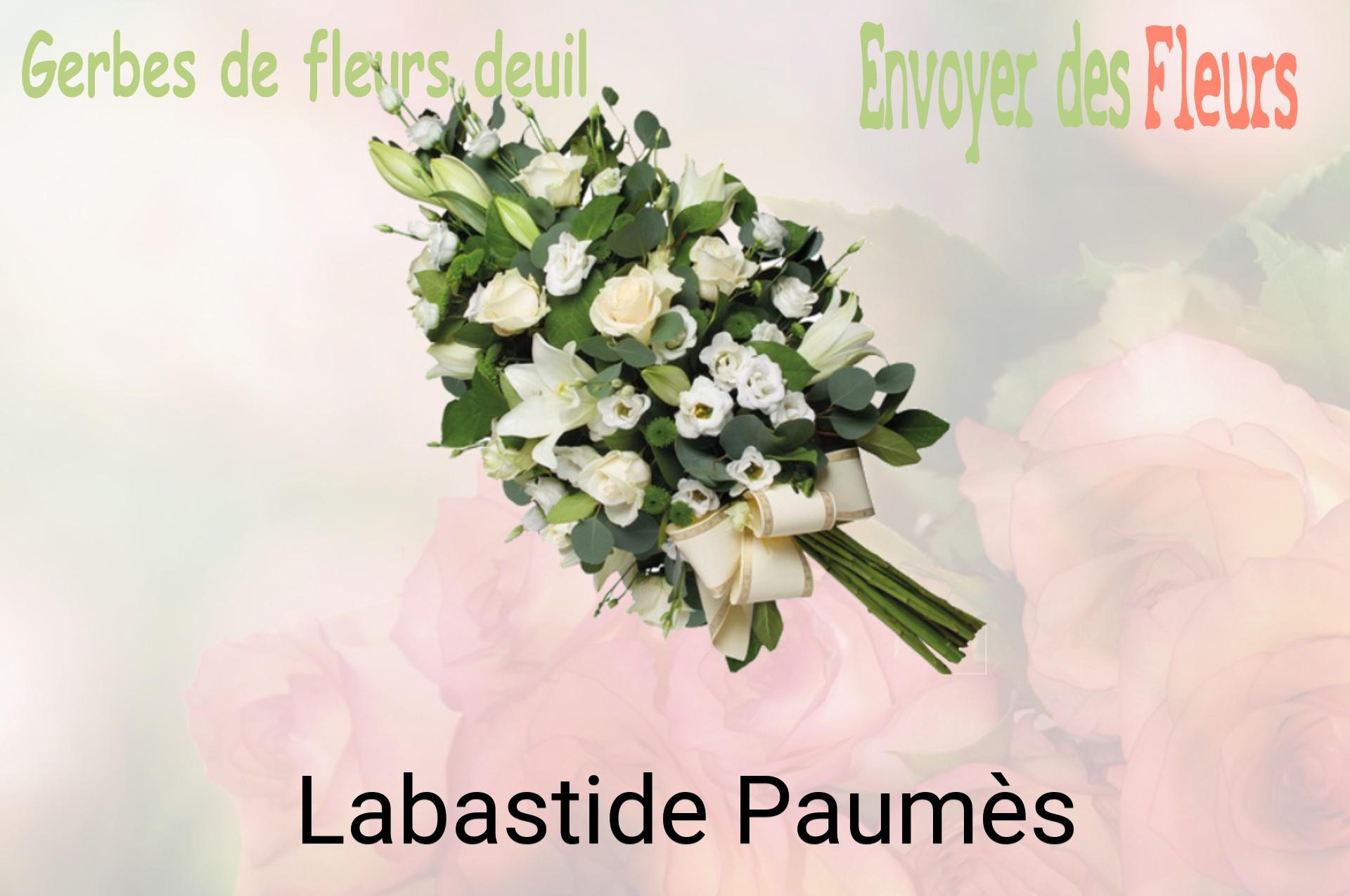 Gerbe de fleurs de deuil livrée à Labastide-Paumès